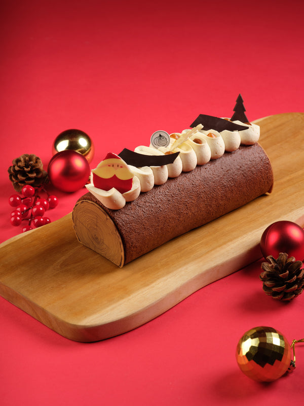 2023 Christmas Chocolate Log Cake "Buche De Noel"