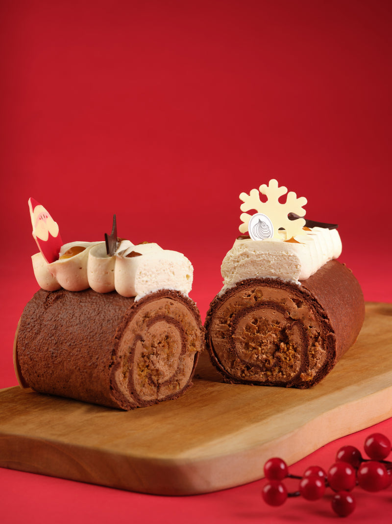 2023 Christmas Chocolate Log Cake "Buche De Noel"