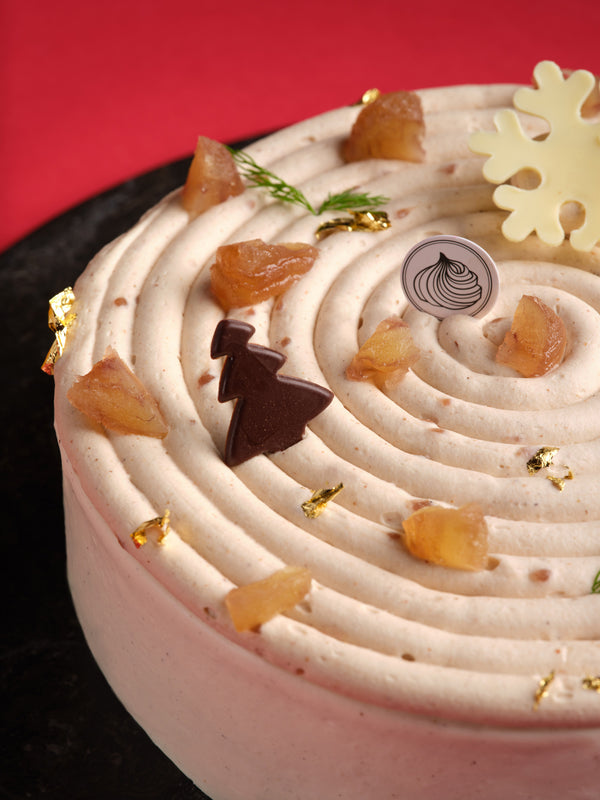 2023 Christmas Chestnut  & Pear Cream Cake