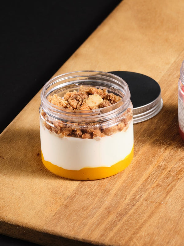 Mini jars crumble, yogurt and mango x6