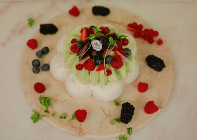 No7's Matcha Berries Pavlova