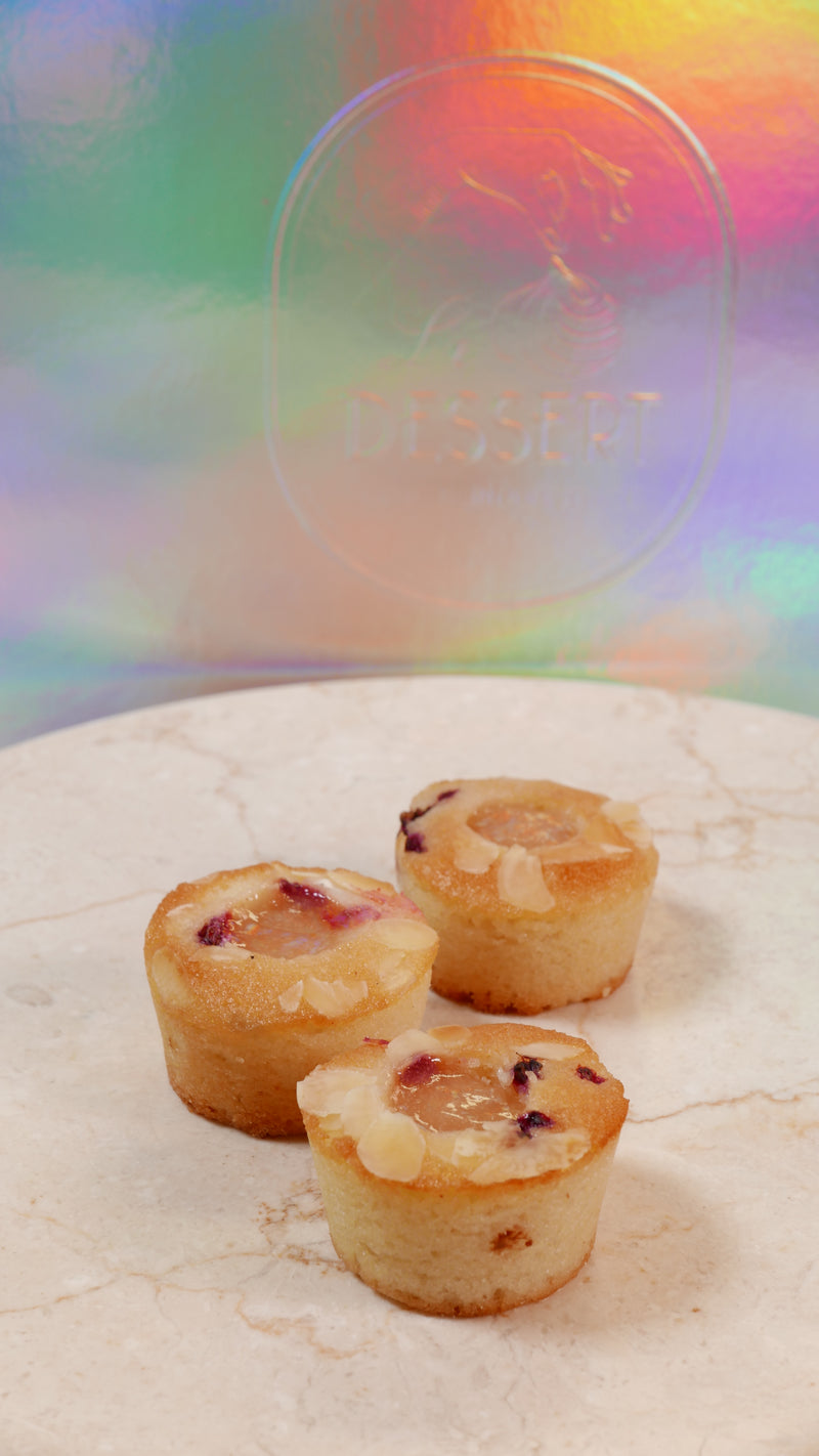 Peach & Raspberry Summer Financiers (Bag of 3 pieces)