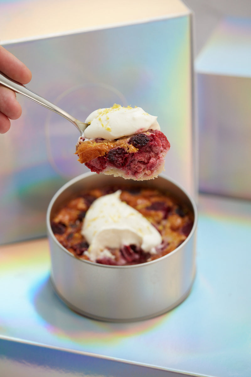 In-a-tin Cherry Clafoutis (2 to 3 people)