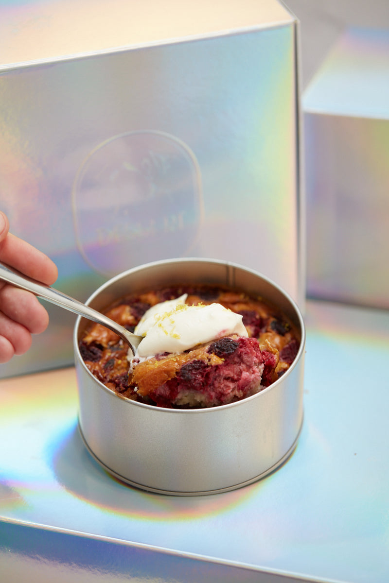 In-a-tin Cherry Clafoutis (2 to 3 people)