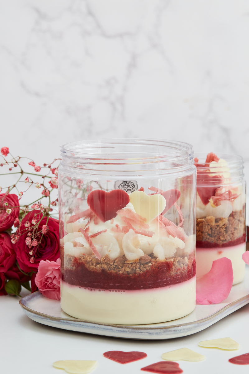 Valentine's Panna Cotta & Lychee Jar Dessert XL Version