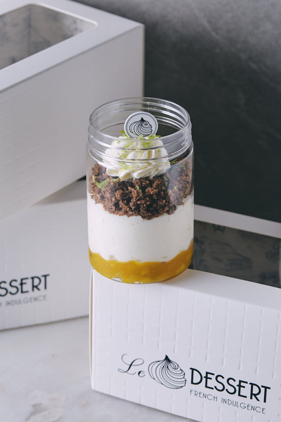 In-a-jar Passion Cheesecake