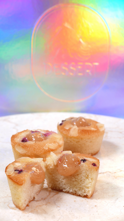 Peach & Raspberry Summer Financiers (Bag of 3 pieces)